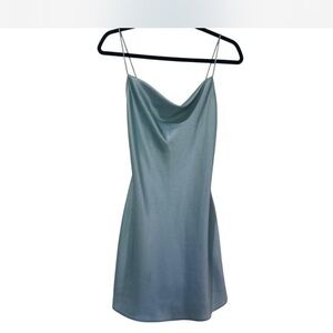 Alice + Olivia Light Blue Satin Dress